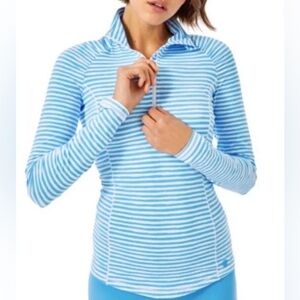 Like new Lilly Pulitzer UPF 50+ Luxletic aqua blue pullover - size M